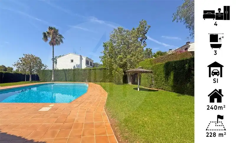 Piscina de Casa adosada de lloguer en Puçol amb Calefacció, Jardí privat i Terrassa