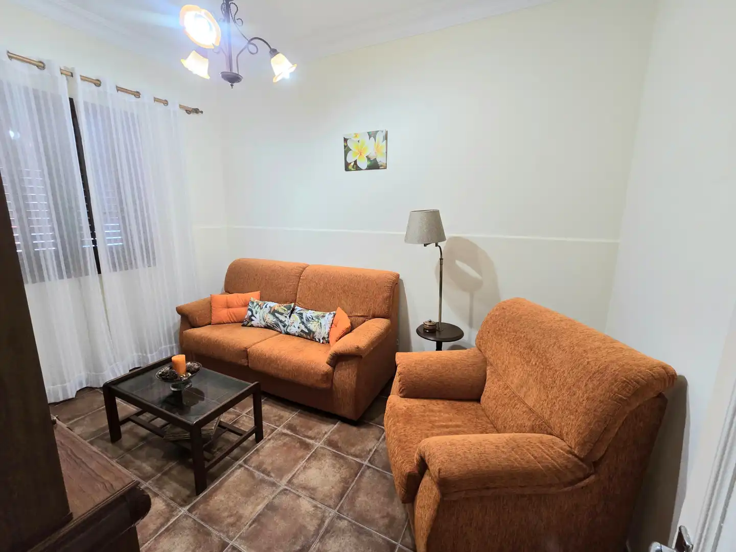 Sala de estar de Casa adosada en venta en La Orotava con Amueblado