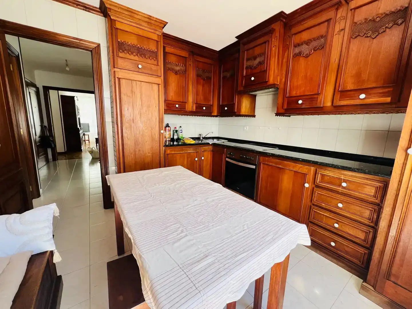 Küche von Wohnung zur Miete in Ferrol mit Parkett und Möbliert