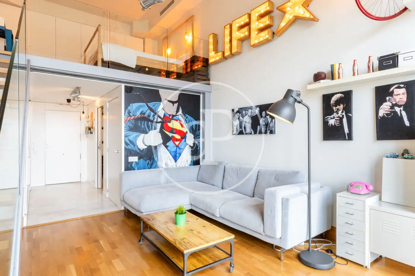 Sala de estar de Loft de alquiler en Valencia con Aire acondicionado, Calefacción y Jardín privado