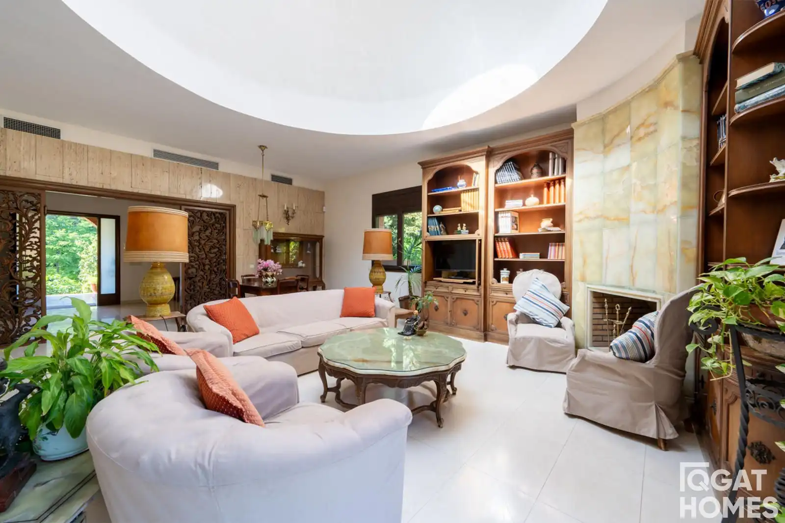 Sala de estar de Casa o chalet de alquiler en Sant Cugat del Vallès con Aire acondicionado, Calefacción y Jardín privado