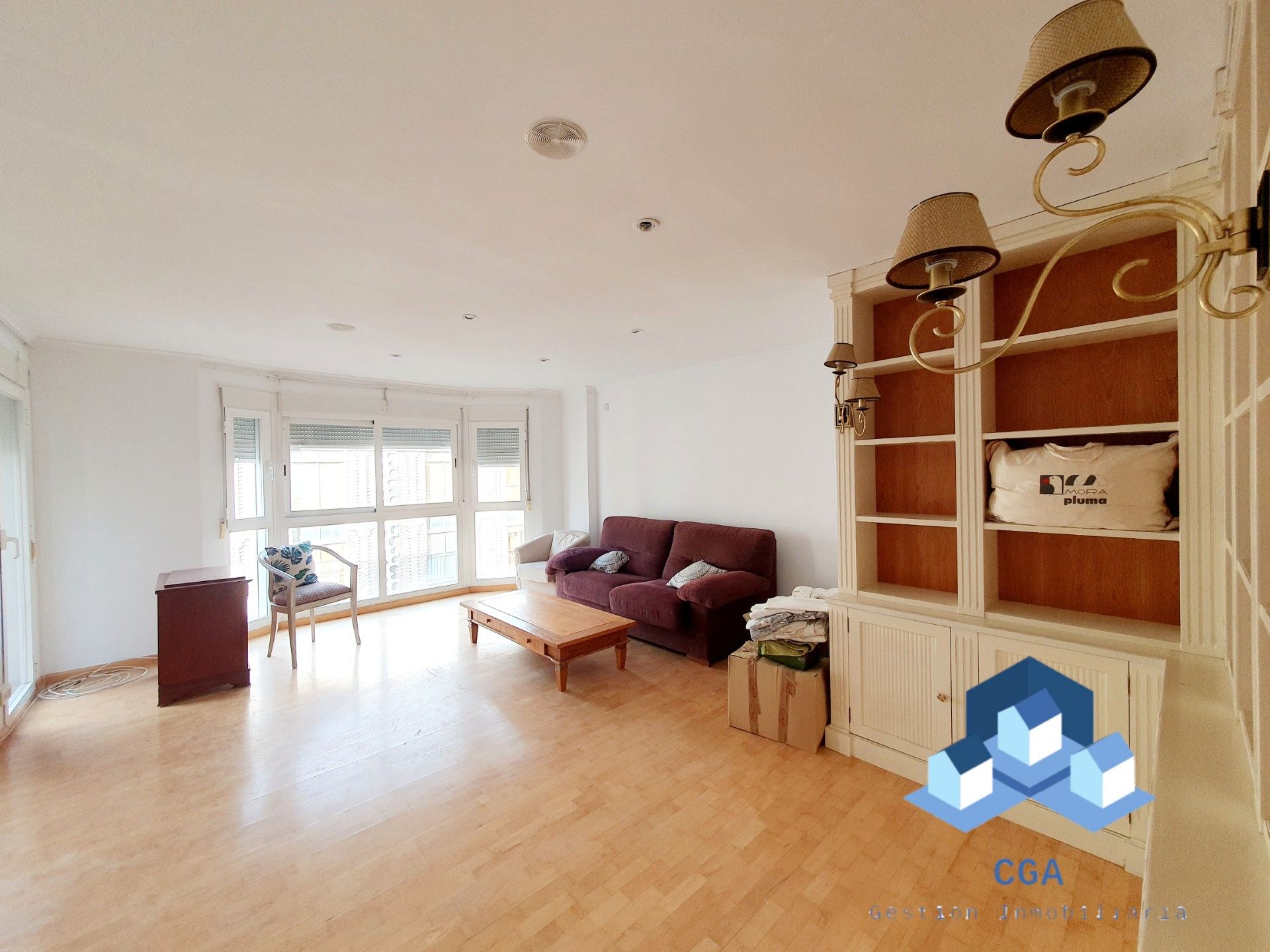 Living room of Flat for sale in Lorca  with Air Conditioner, Heating and Parquet flooring
