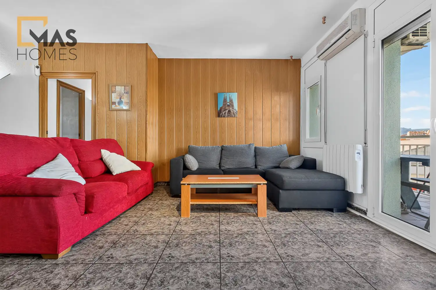 Sala de estar de Piso en venta en Terrassa con Aire acondicionado, Calefacción y Terraza