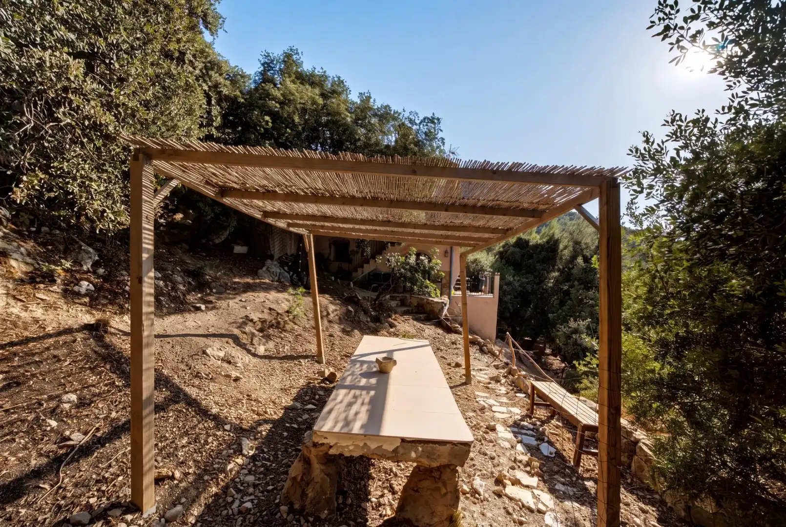 Terraza de Finca rústica en venta en Puigpunyent con Aire acondicionado, Calefacción y Jardín privado