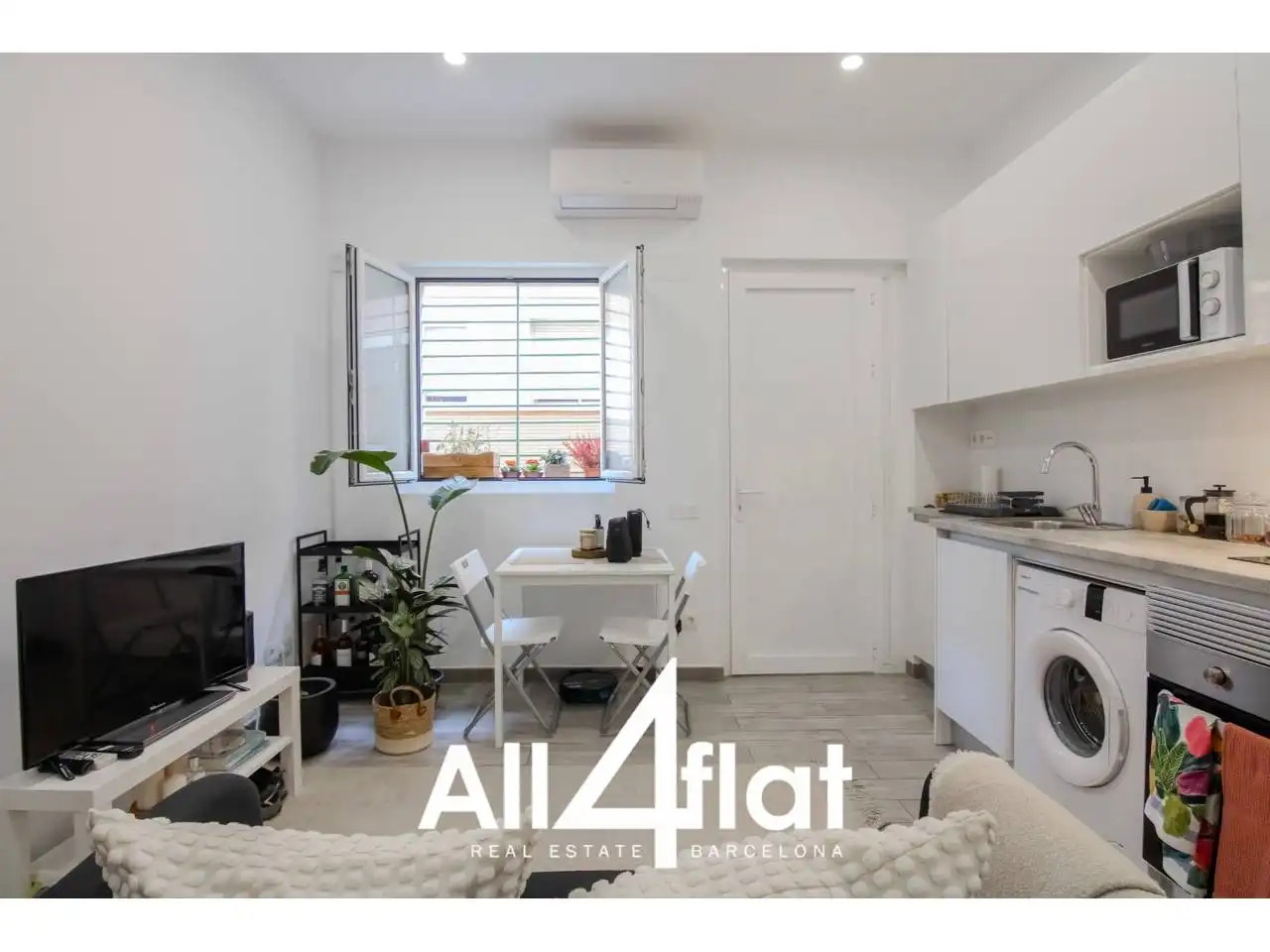 Außenansicht von Wohnung zur Miete in Barcelona mit Klimaanlage, Parkett und Möbliert