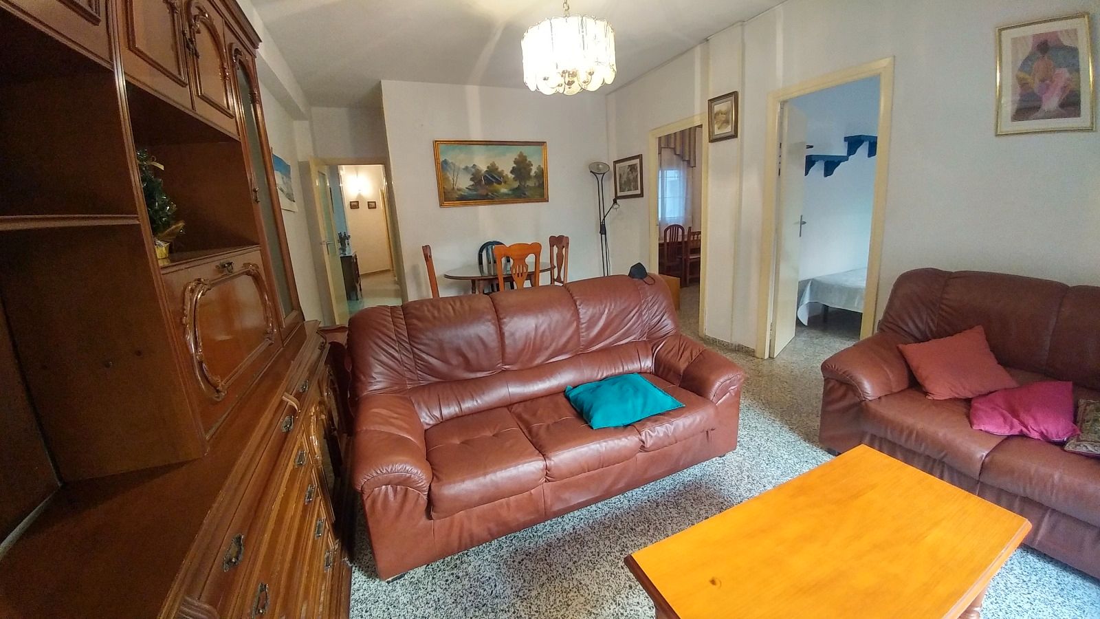 Living room of Flat to rent in  Granada Capital  with Air Conditioner, Furnished and Washing machine