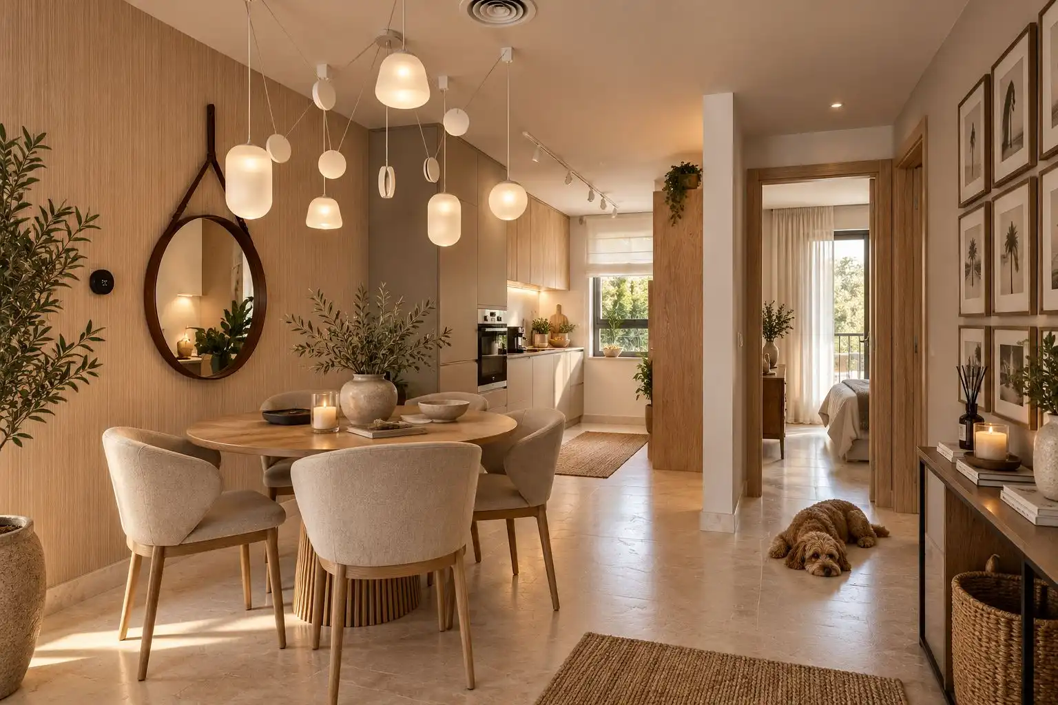 Comedor de Apartamento en venta en Estepona con Aire acondicionado, Internet y Piscina comunitaria