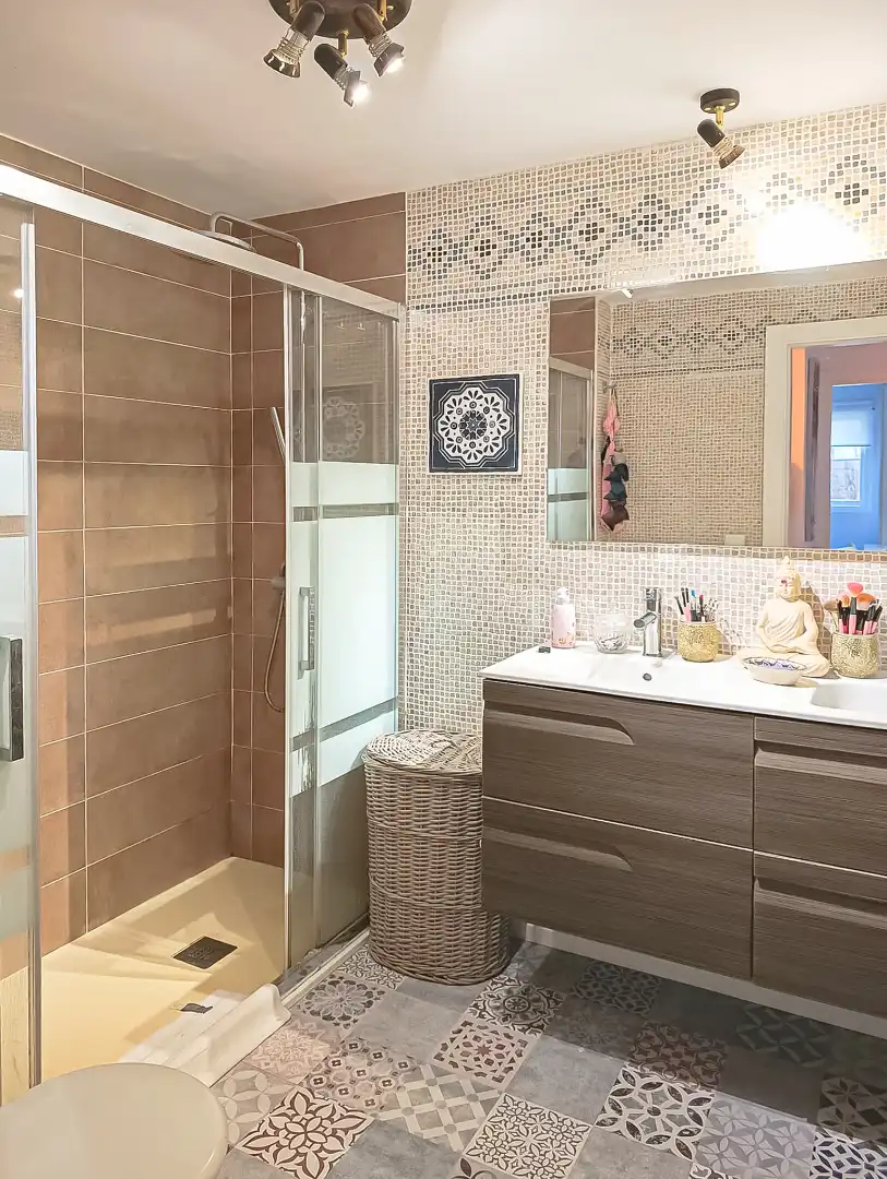 Badezimmer von Wohnung zum Verkauf in Llucmajor mit Klimaanlage, Heizung und Möbliert