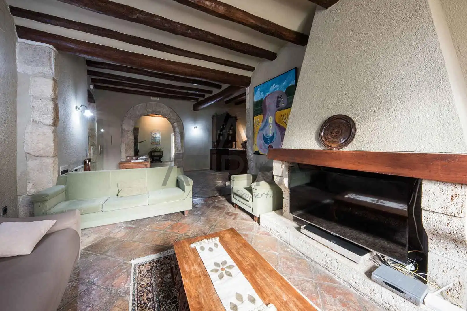 Sala d'estar de Finca rústica en venda en Puigdàlber amb Aire condicionat, Calefacció i Terrassa