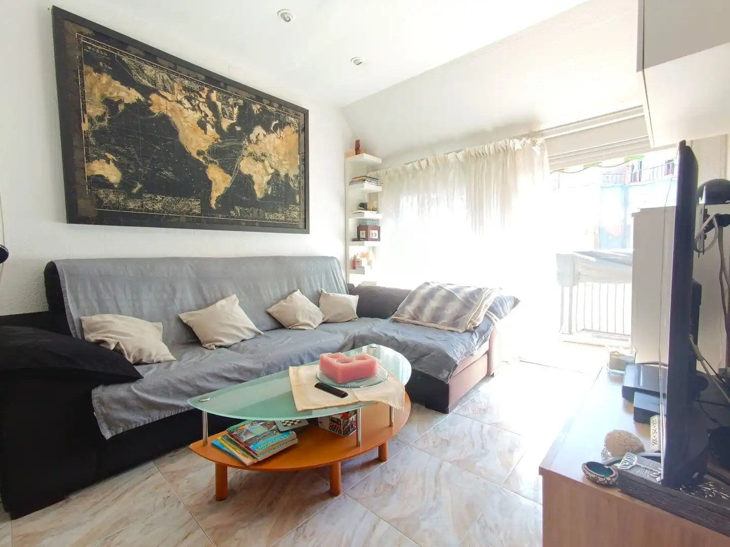 Sala de estar de Piso en venta en Badalona con Aire acondicionado, Calefacción y Terraza