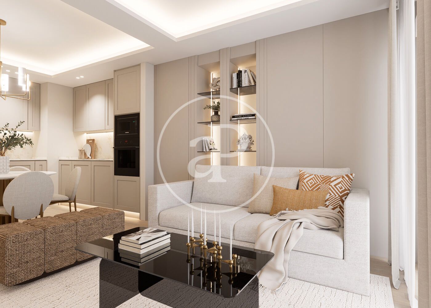 Living room of Flat for sale in  Madrid Capital  with Air Conditioner, Heating and Terrace