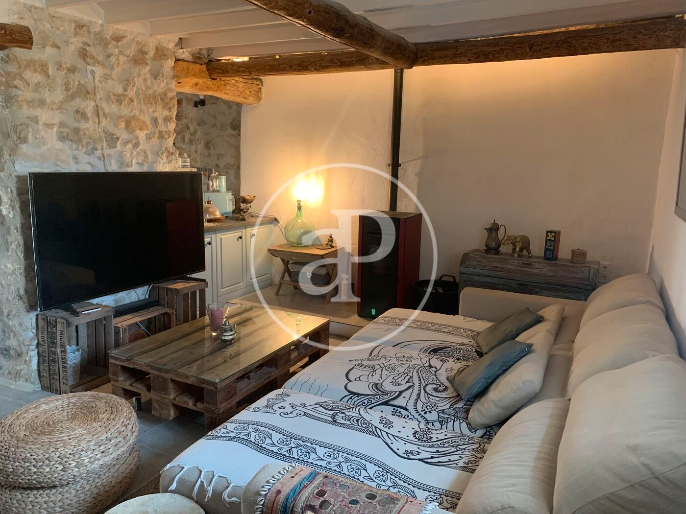 Living room of Country house for sale in Torremanzanas / La Torre de les Maçanes  with Heating, Private garden and Terrace