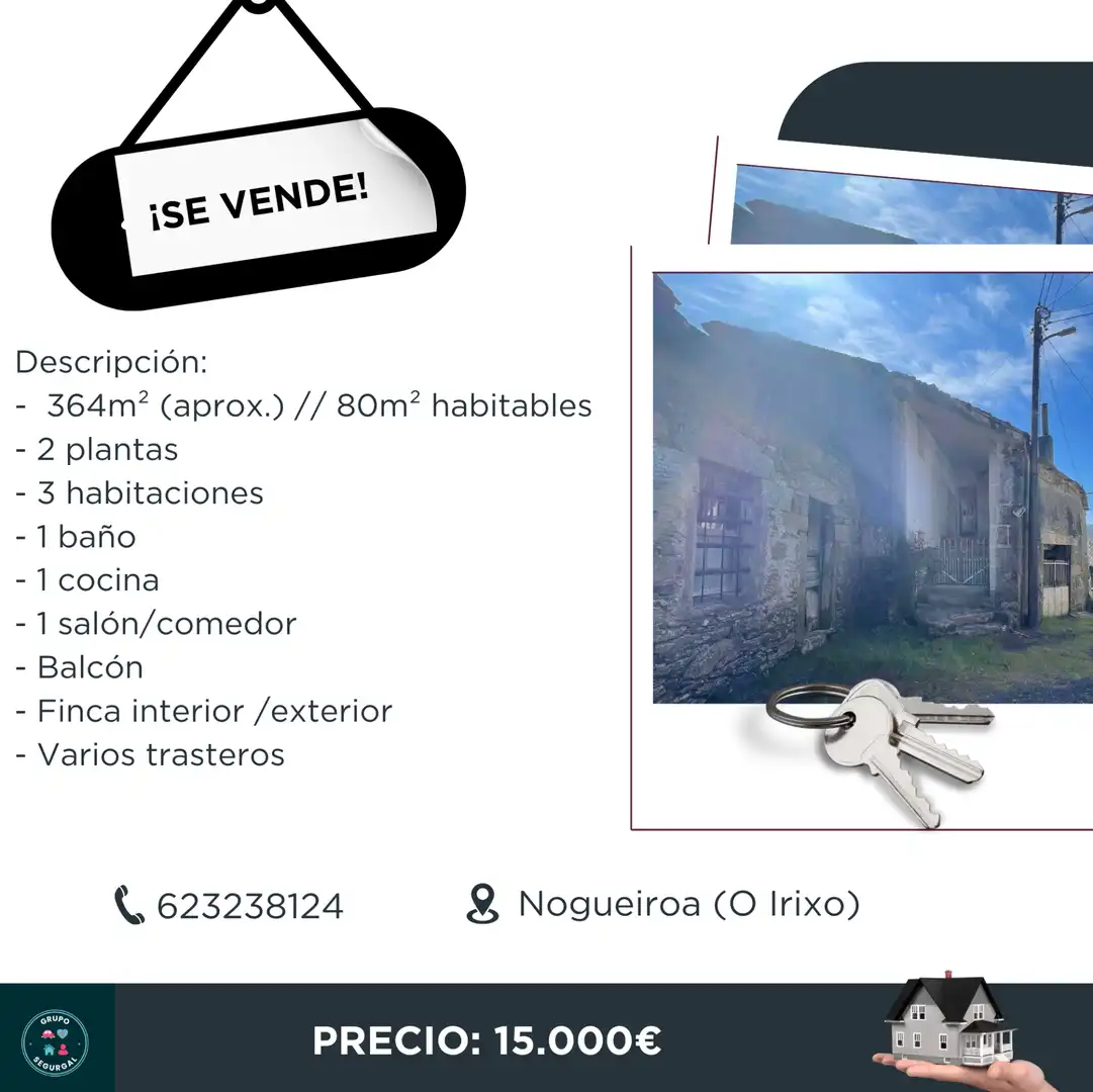 Casa rústica amb terrassa en venda a O Irixo, imagen 7