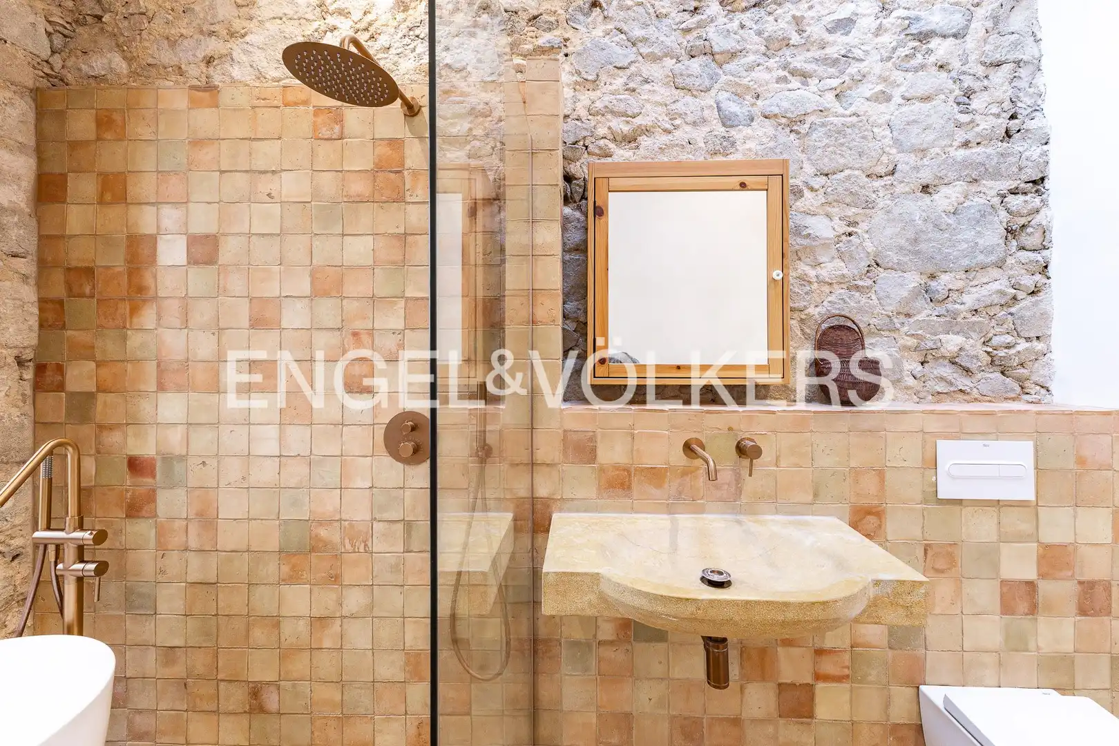 Bathroom of Houses for rent in Sant Pol de Mar  with Air Conditioner, Heating and Parquet flooring