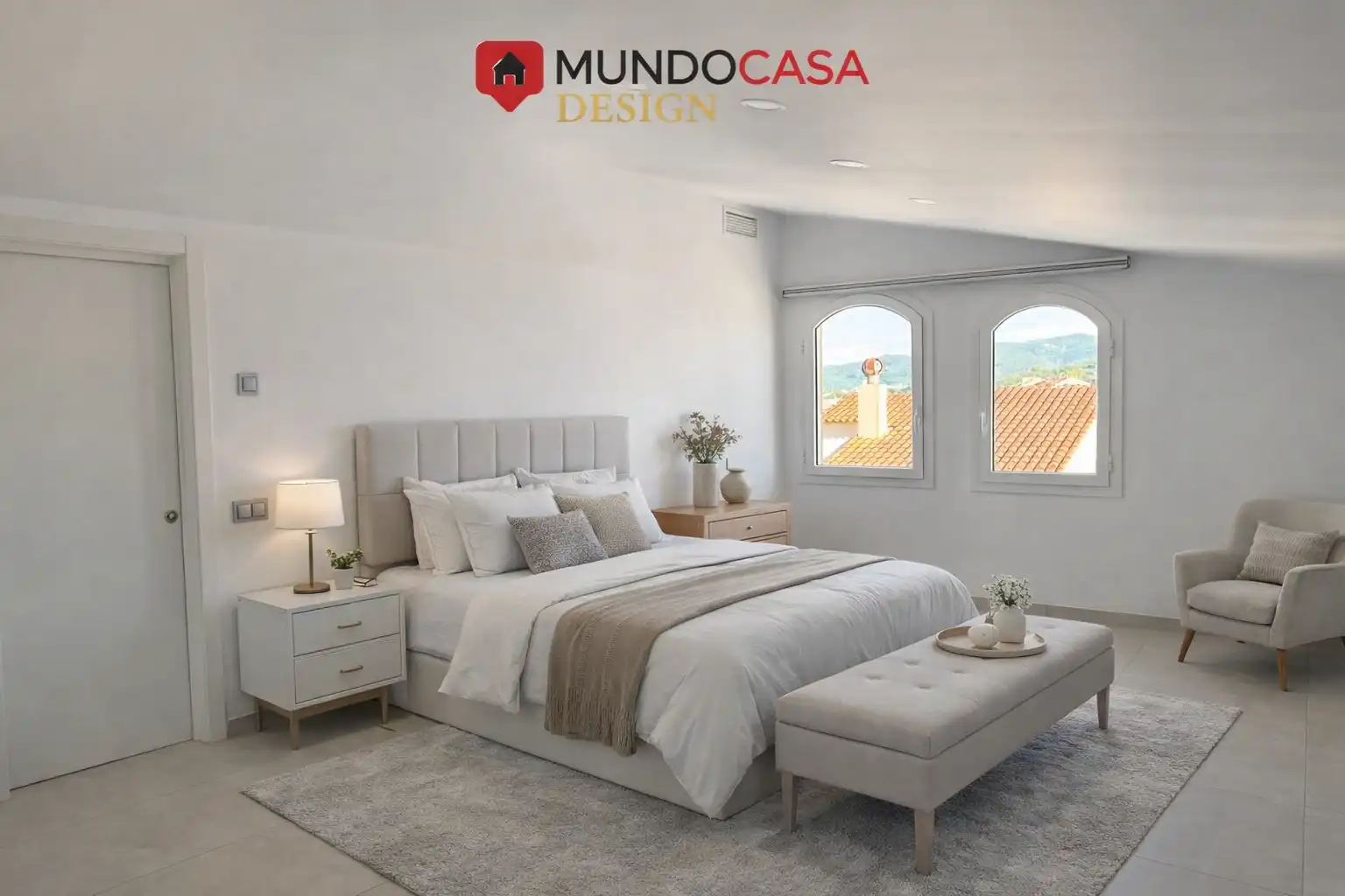 Schlafzimmer von Haus oder Chalet zum Verkauf in Quart mit Klimaanlage, Heizung und Privatgarten