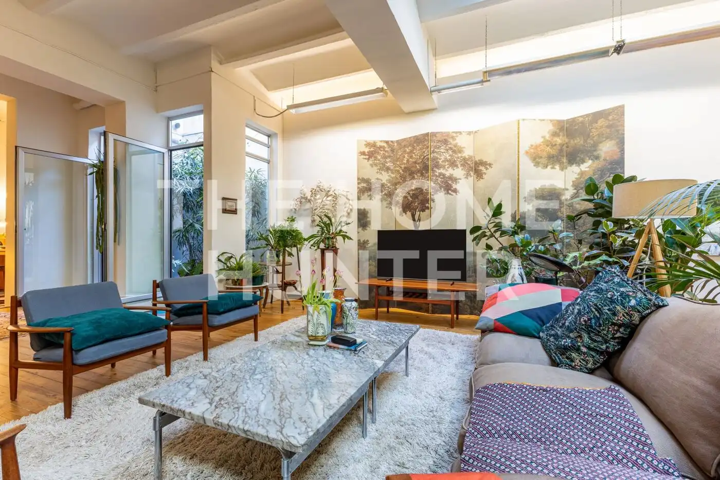 Wohnzimmer von Loft zum Verkauf in Barcelona mit Klimaanlage, Heizung und Möbliert