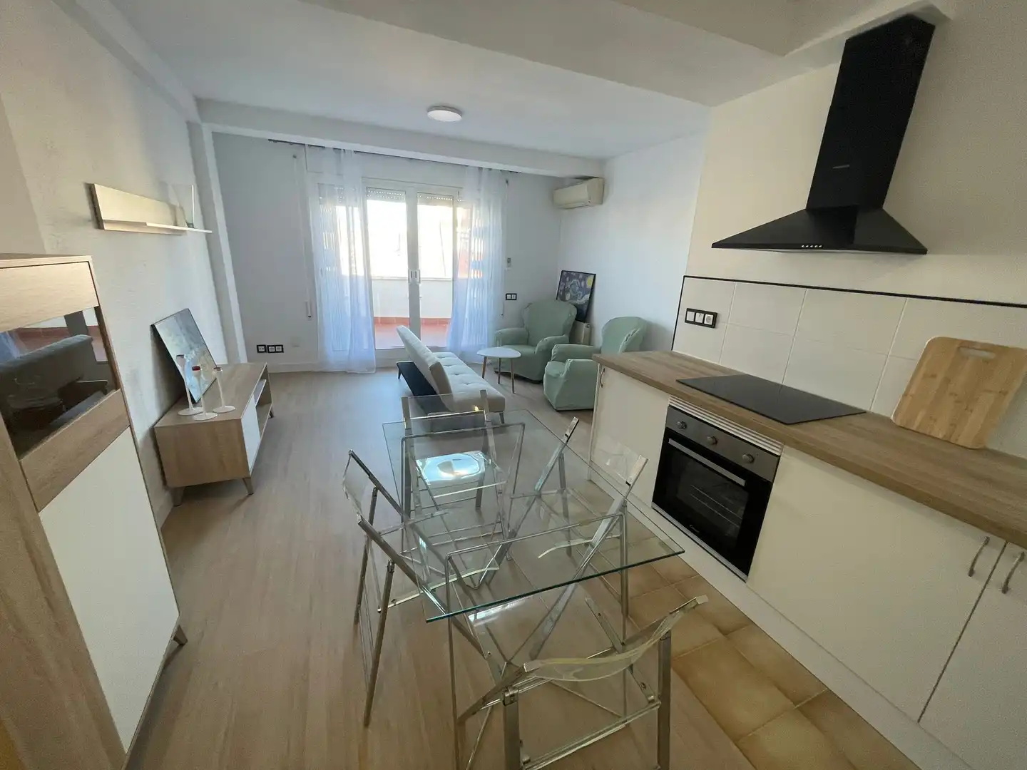 Sala de estar de Ático de alquiler en Tarragona con Aire acondicionado, Calefacción y Parquet