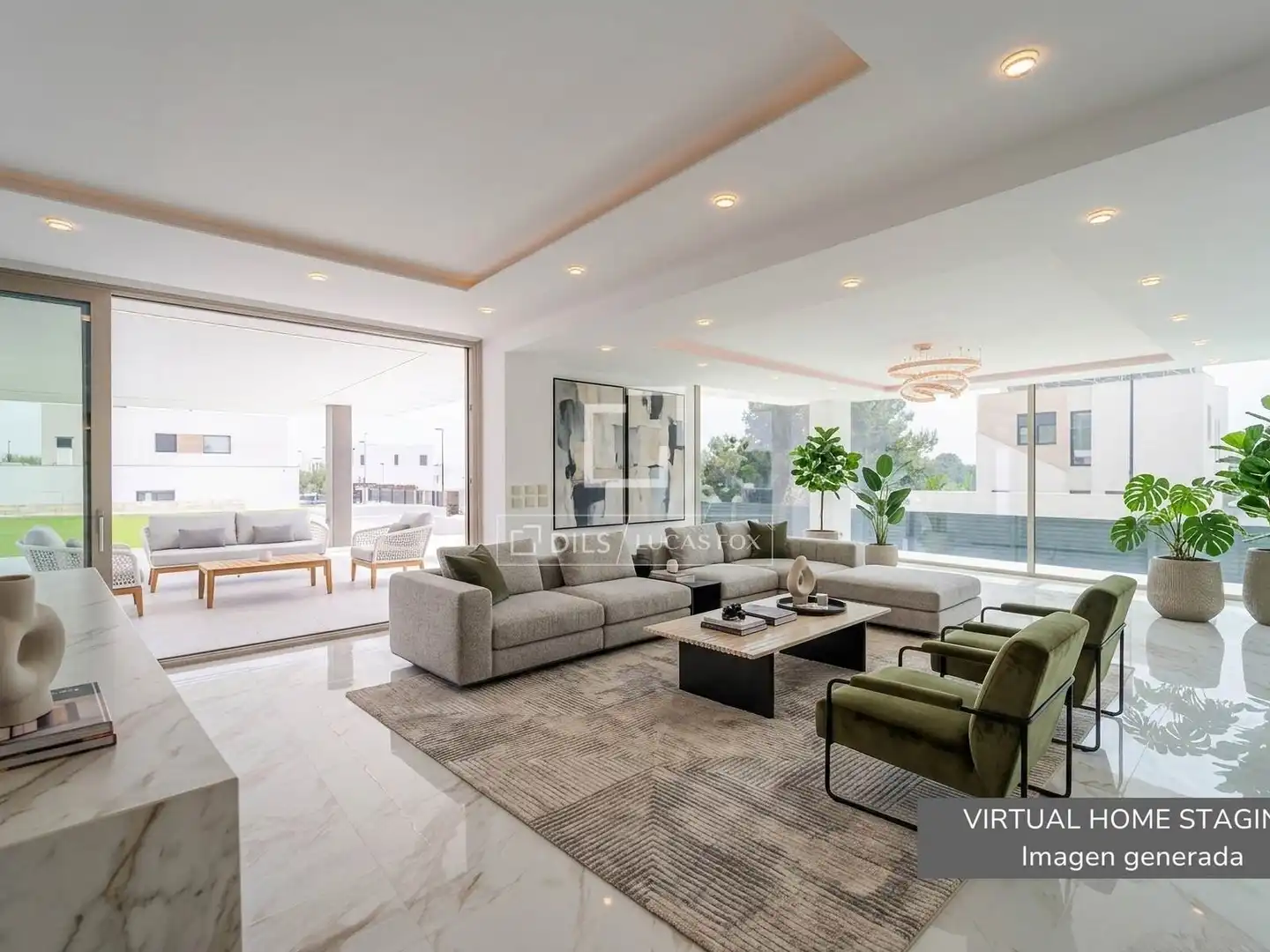 Living room of Houses for sale in Torrent  with Air Conditioner, Private garden and Terrace