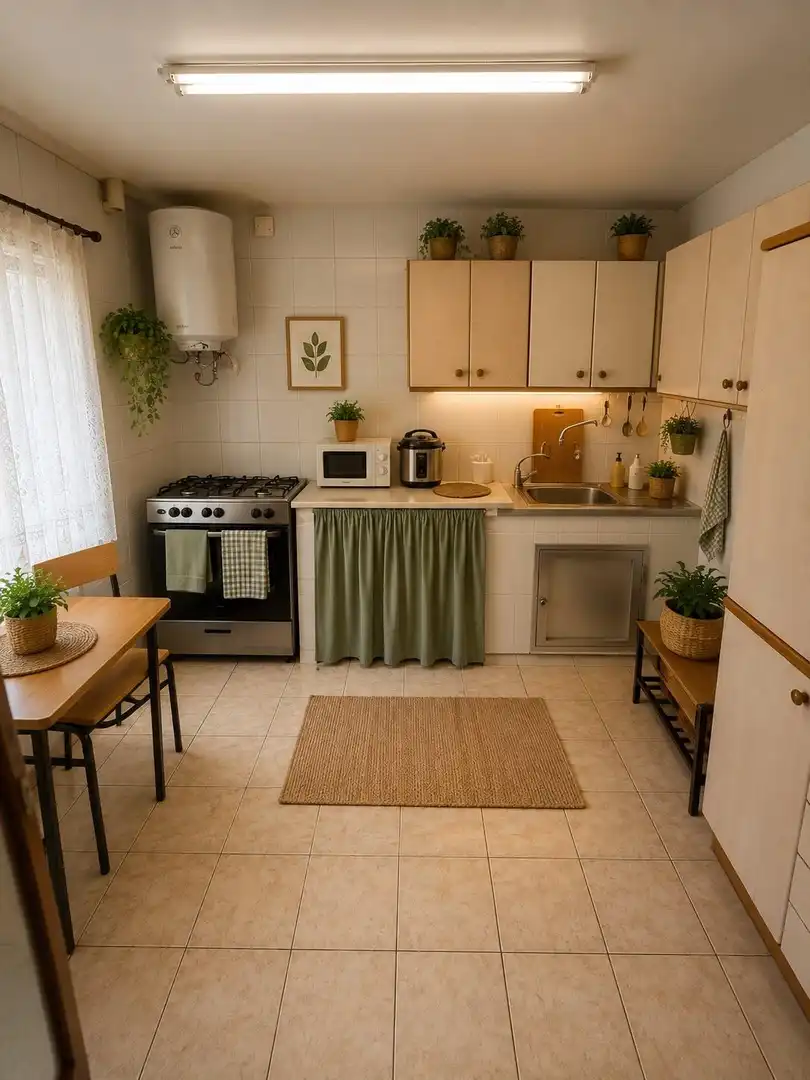 Cuina de Casa o xalet en venda en Mieres (Asturias) amb Terrassa, Piscina i Moblat