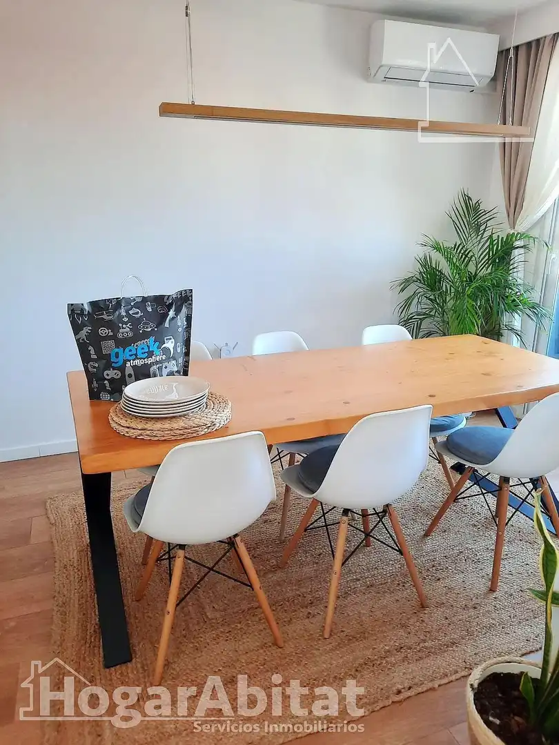 Dining room of Flat for sale in Albal  with Air Conditioner, Parquet flooring and Balcony