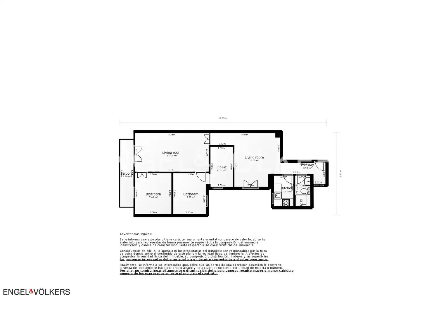 Flat for rent in Barcelona  with Air Conditioner, Heating and Parquet flooring
