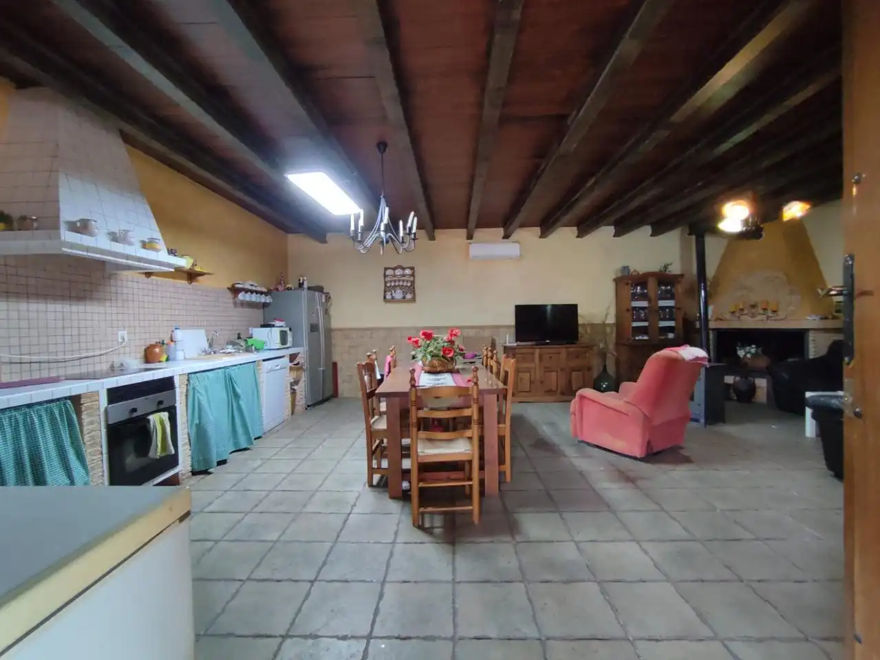 Cuina de Finca rústica en venda en Albacete amb Jardí privat, Terrassa i Piscina