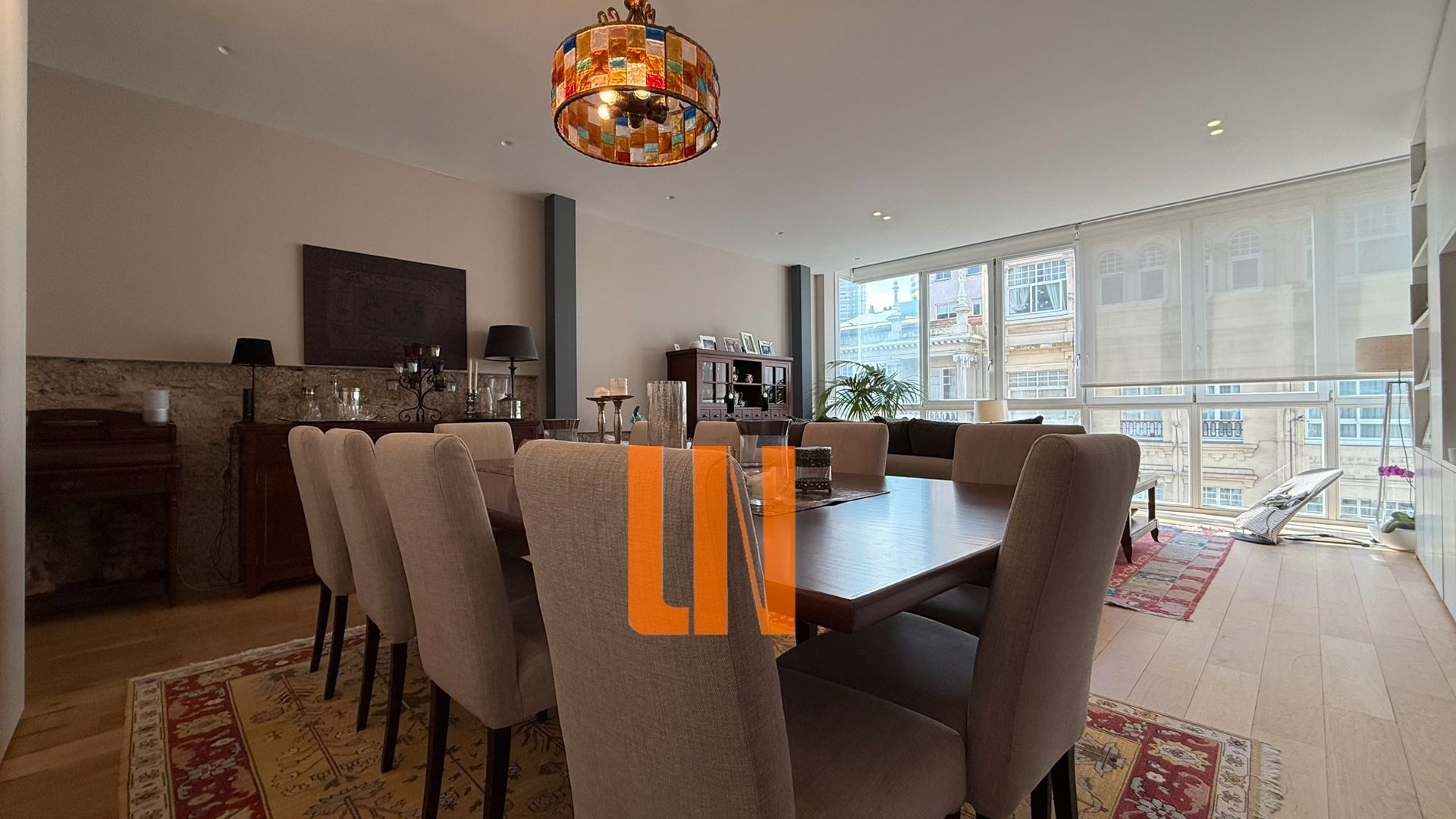 Dining room of Flat for sale in A Coruña Capital   with Heating, Parquet flooring and Oven