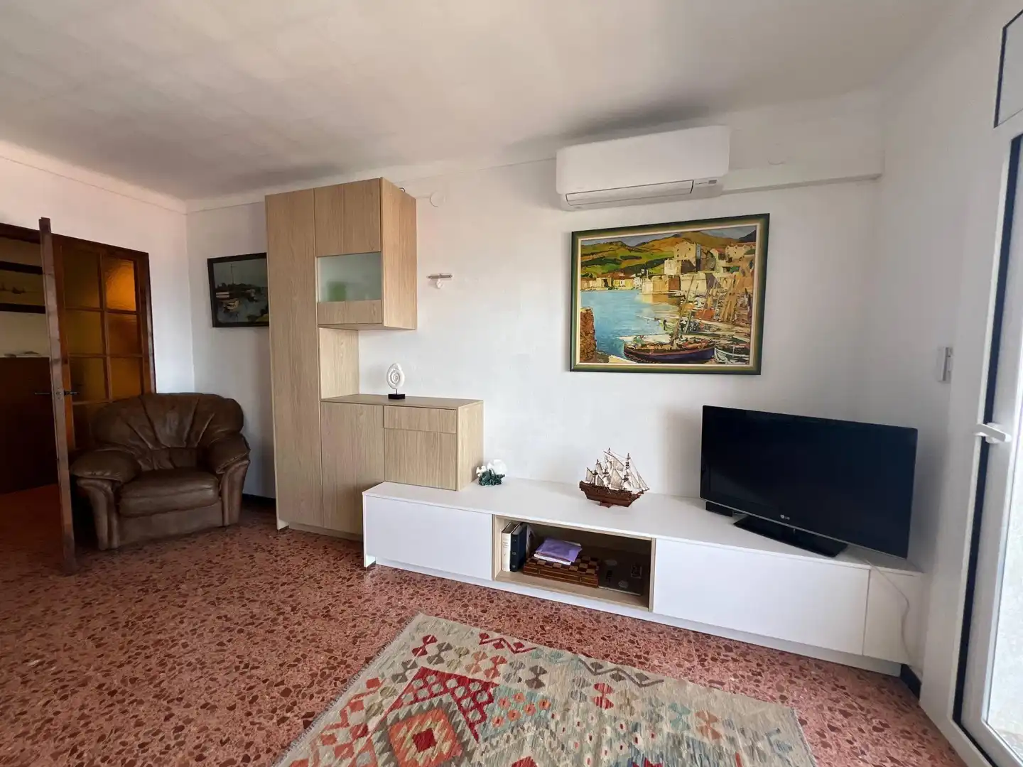 Living room of Flat for sale in Roses  with Terrace and Furnished