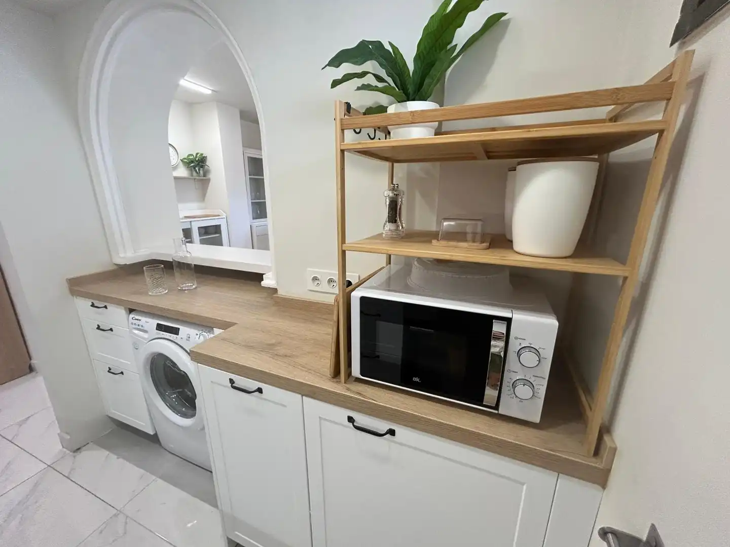Cocina de Piso de alquiler en Estepona con Aire acondicionado, Terraza y Amueblado