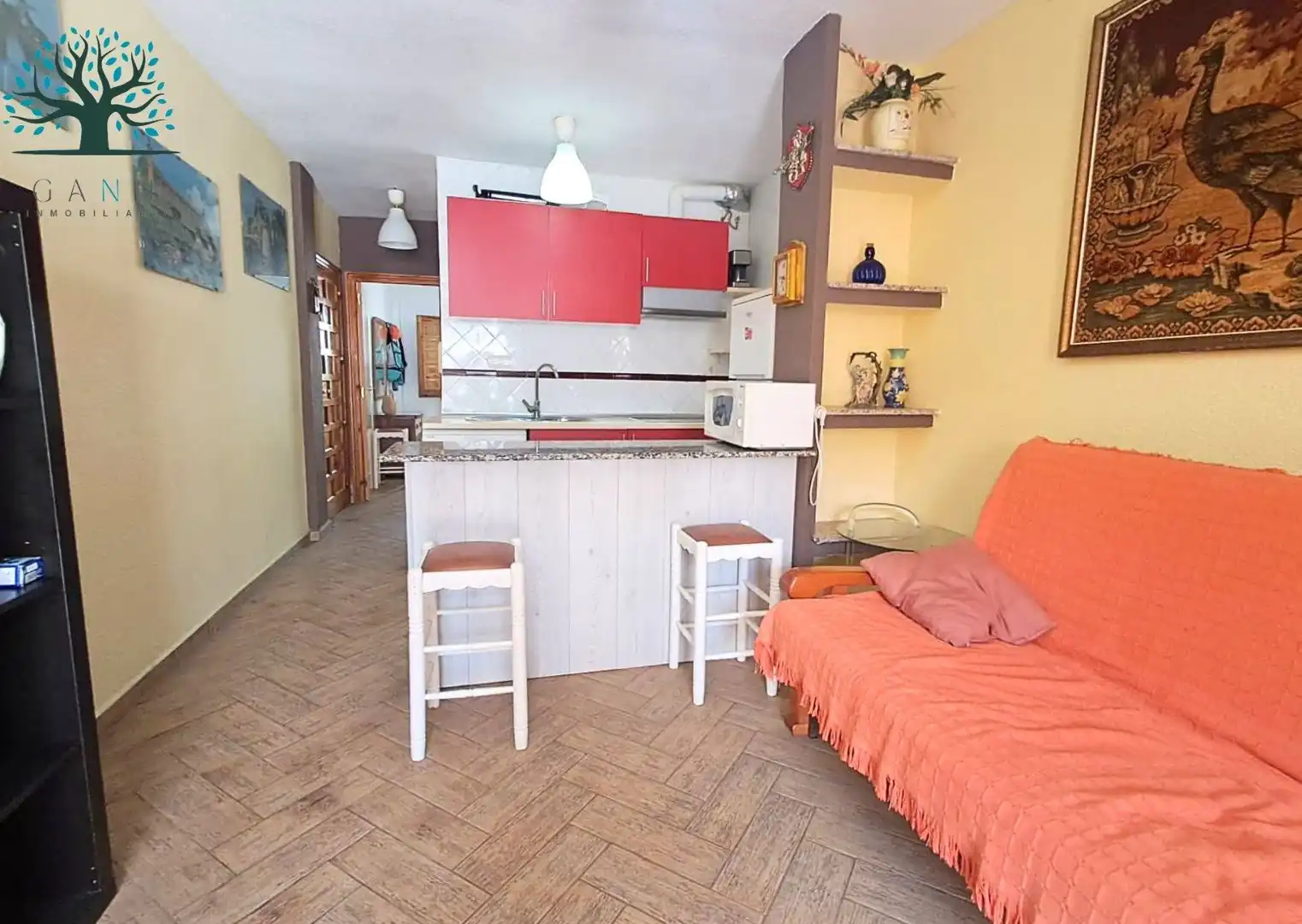 Kitchen of Apartments for sale in Mazarrón  with Air Conditioner, Terrace and Furnished
