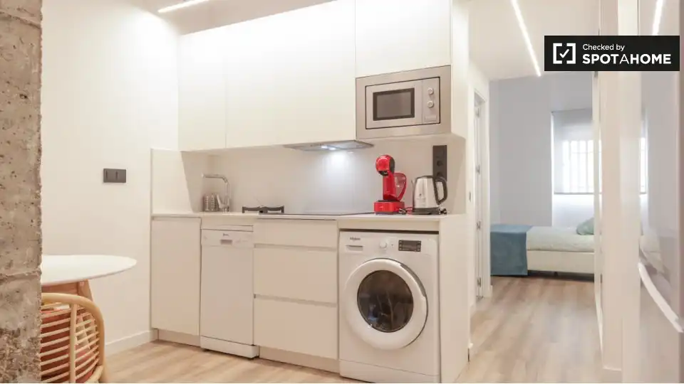 Kitchen of Flat for rent in Madrid  with Air Conditioner, Heating and Furnished