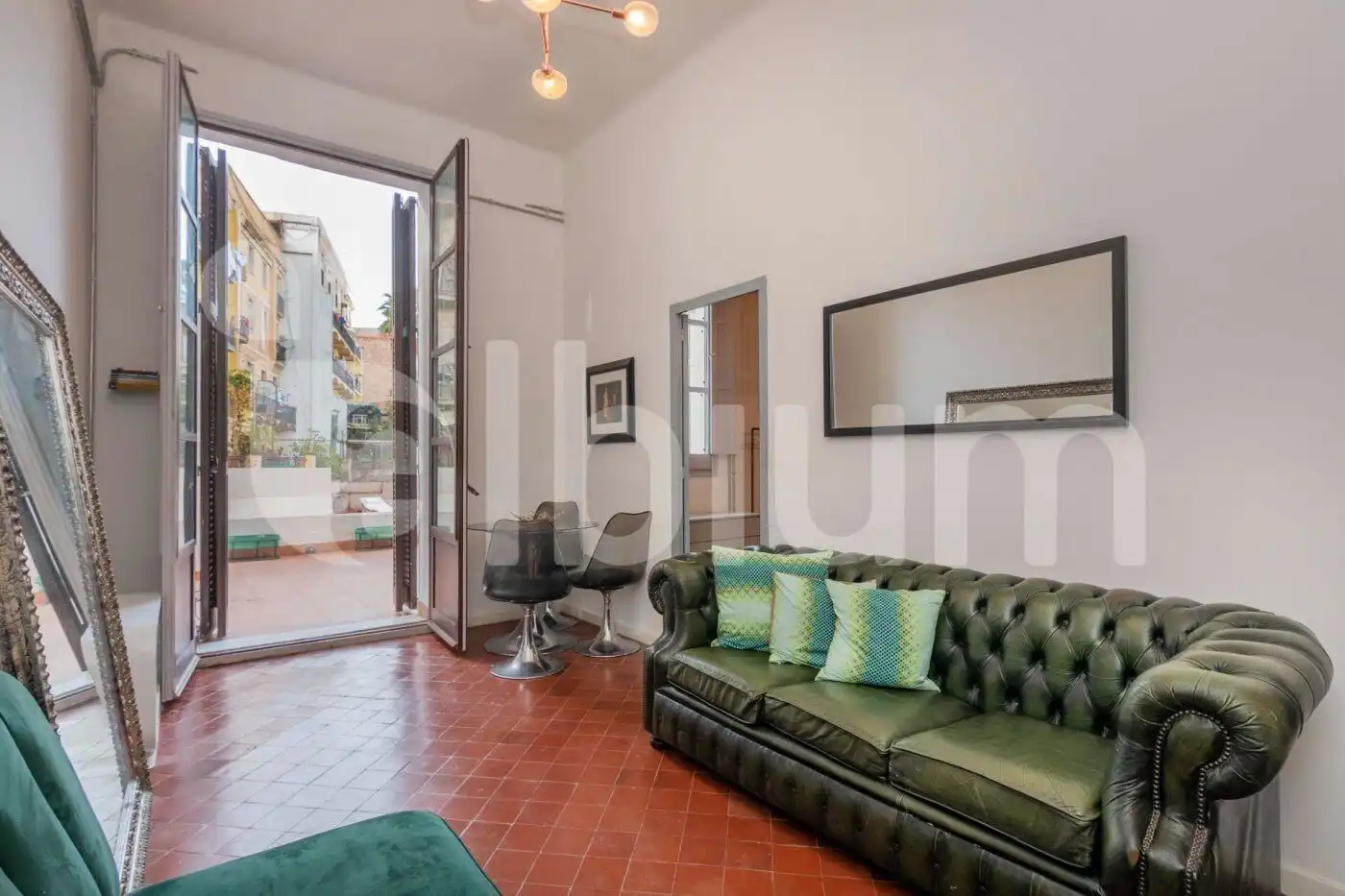 Wohnzimmer von Wohnung zum Verkauf in Barcelona mit Klimaanlage und Terrasse