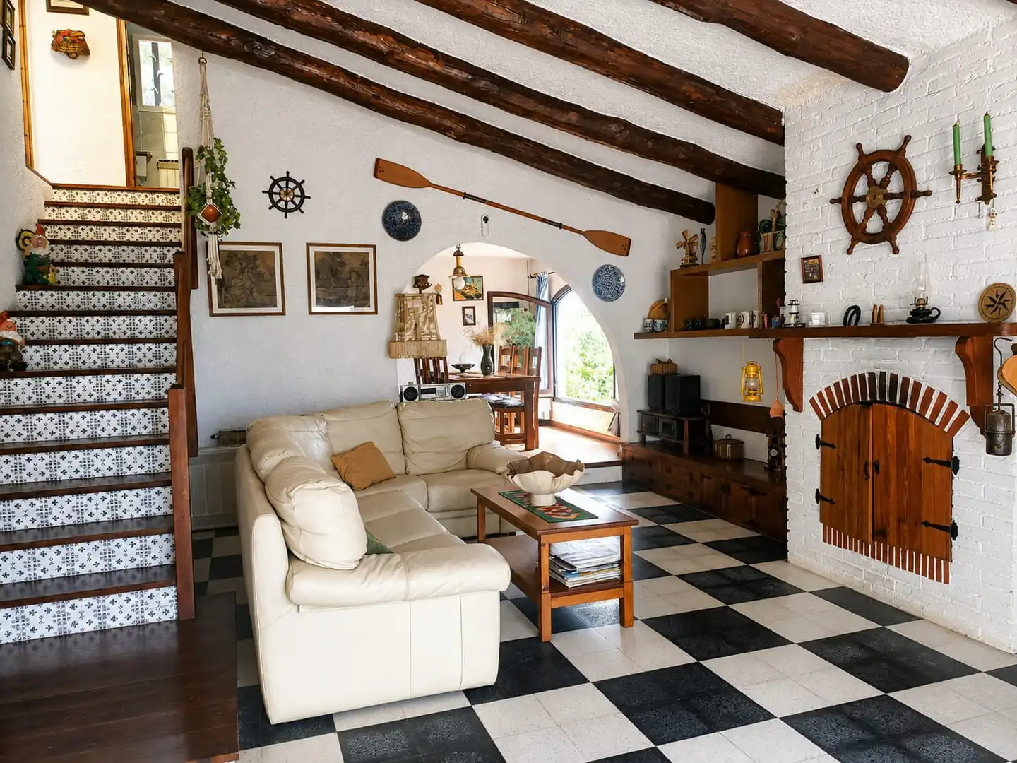 Sala d'estar de Casa o xalet en venda en Tossa de Mar amb Calefacció, Jardí privat i Terrassa