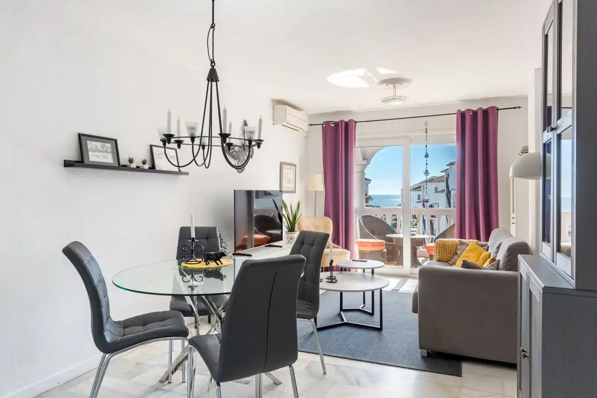 Sala d'estar de Apartament en venda en Mijas amb Aire condicionat, Calefacció i Terrassa