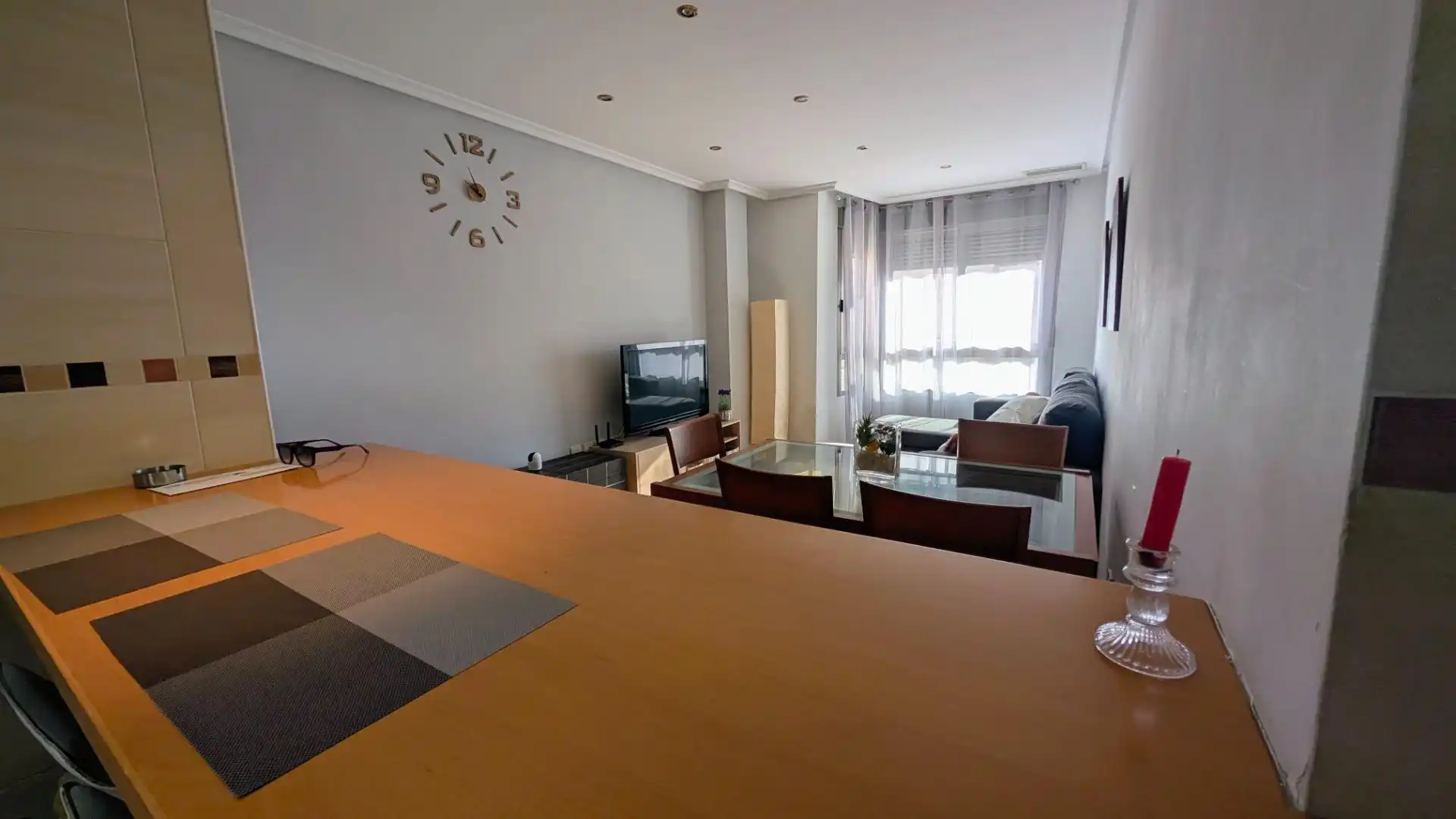 Living room of Flat for rent in Elche / Elx  with Air Conditioner, Terrace and Furnished