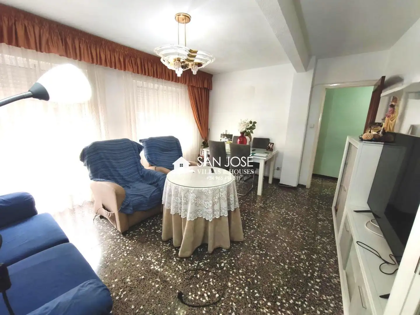 Wohnzimmer von Wohnung zum Verkauf in Aspe mit Möbliert und Balkon
