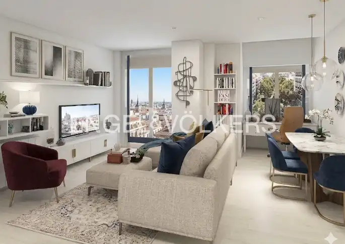 Living room of Flat for rent in  Madrid Capital  with Heating, Storage room and Swimming Pool