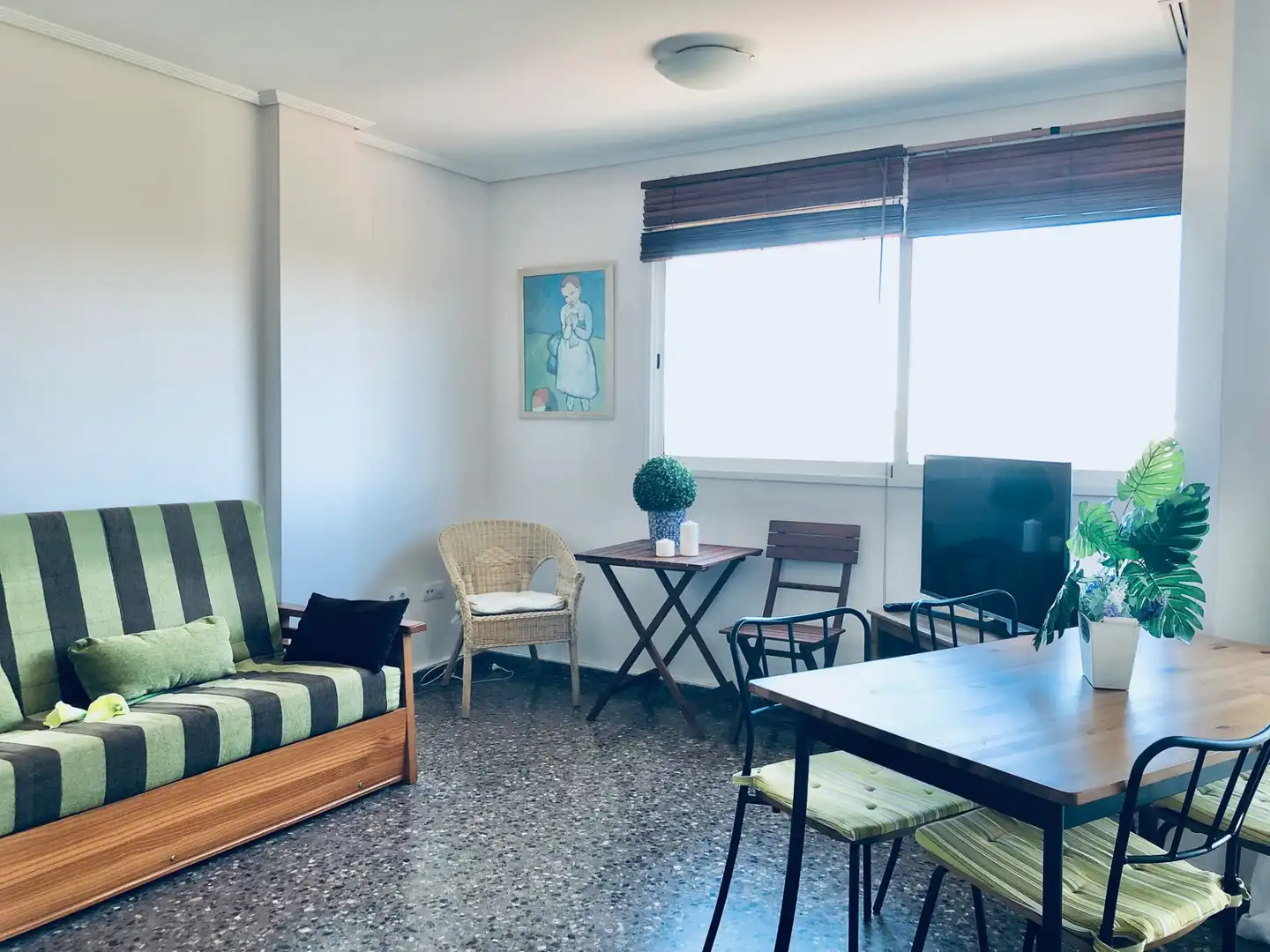 Sala d'estar de Apartament en venda en Peñíscola / Peníscola amb Calefacció, Moblat i Forn