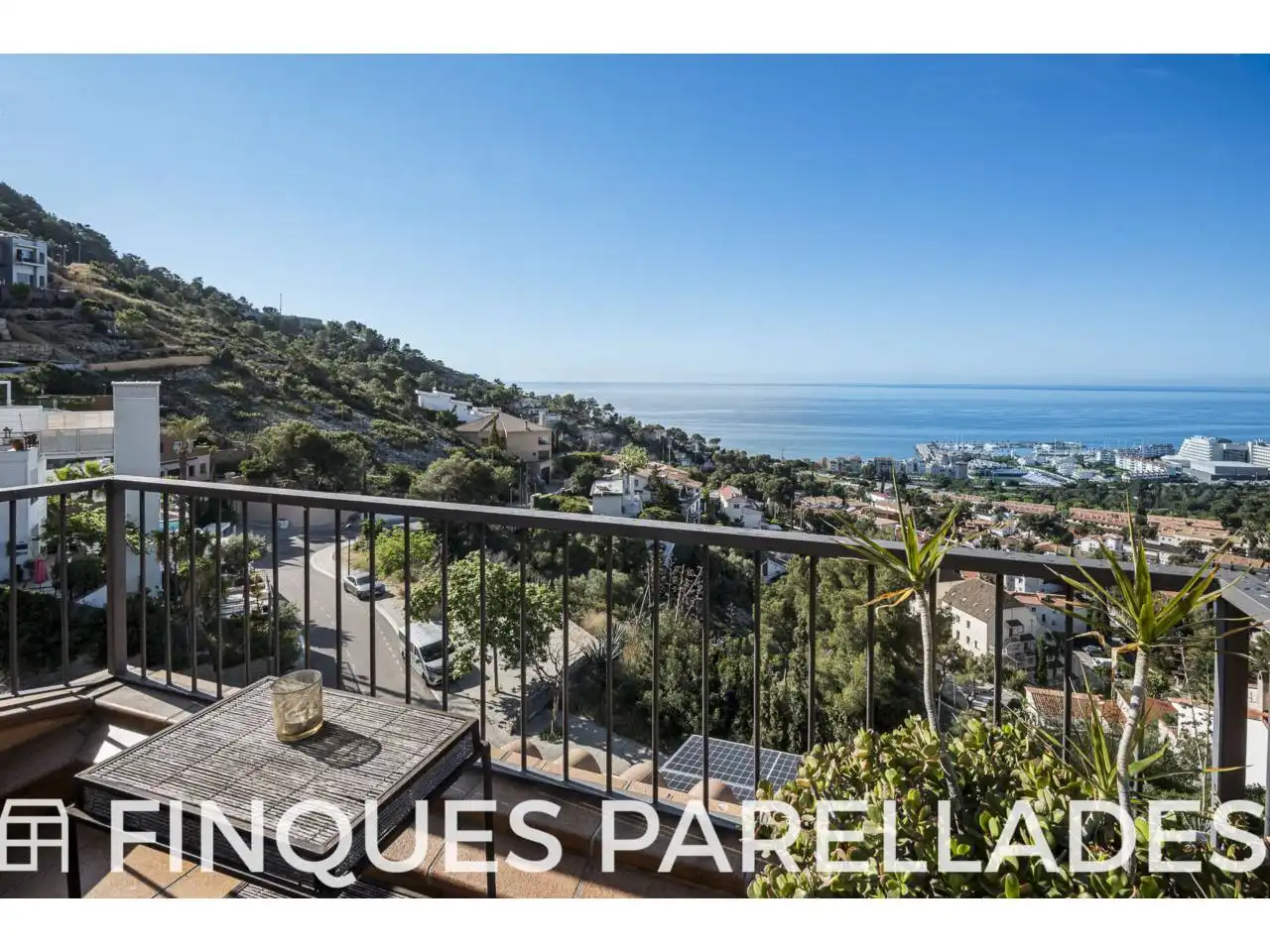Exterior view of Houses for sale in Sitges  with Terrace and Swimming Pool