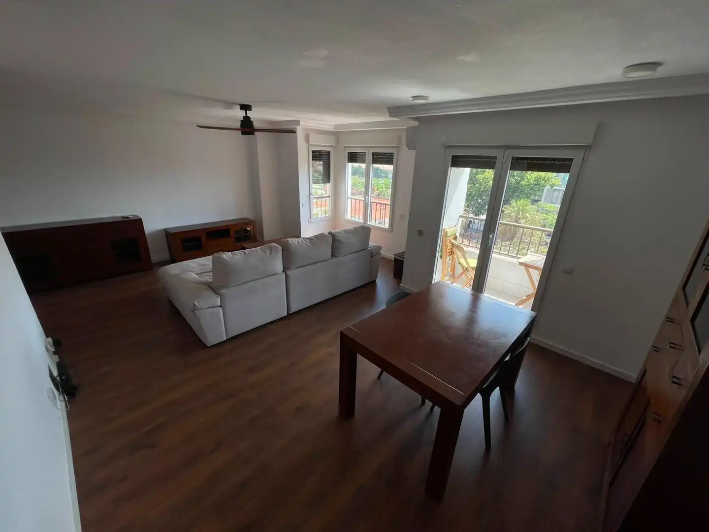Living room of Duplexes for rent in Valencia  with Parquet flooring, Terrace and Furnished