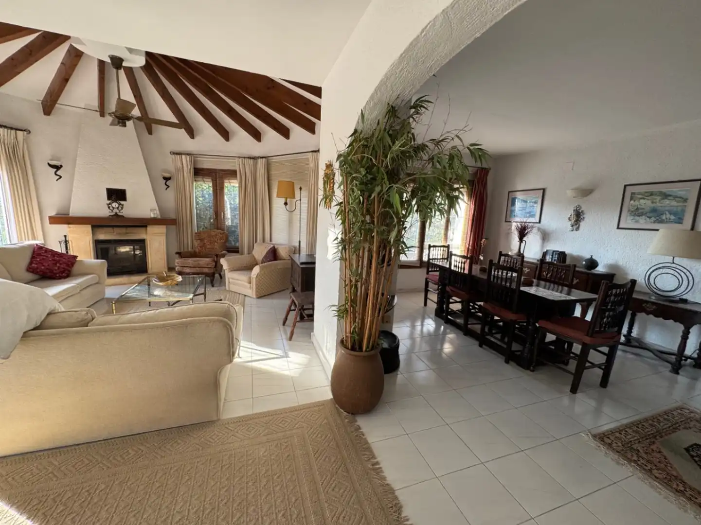 Sala de estar de Casa o chalet en venta en Moraira con Aire acondicionado, Calefacción y Jardín privado