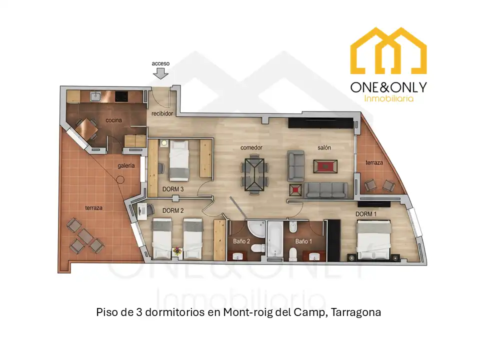 Piso en venta en Mont-roig del Camp con Aire acondicionado, Calefacción y Terraza