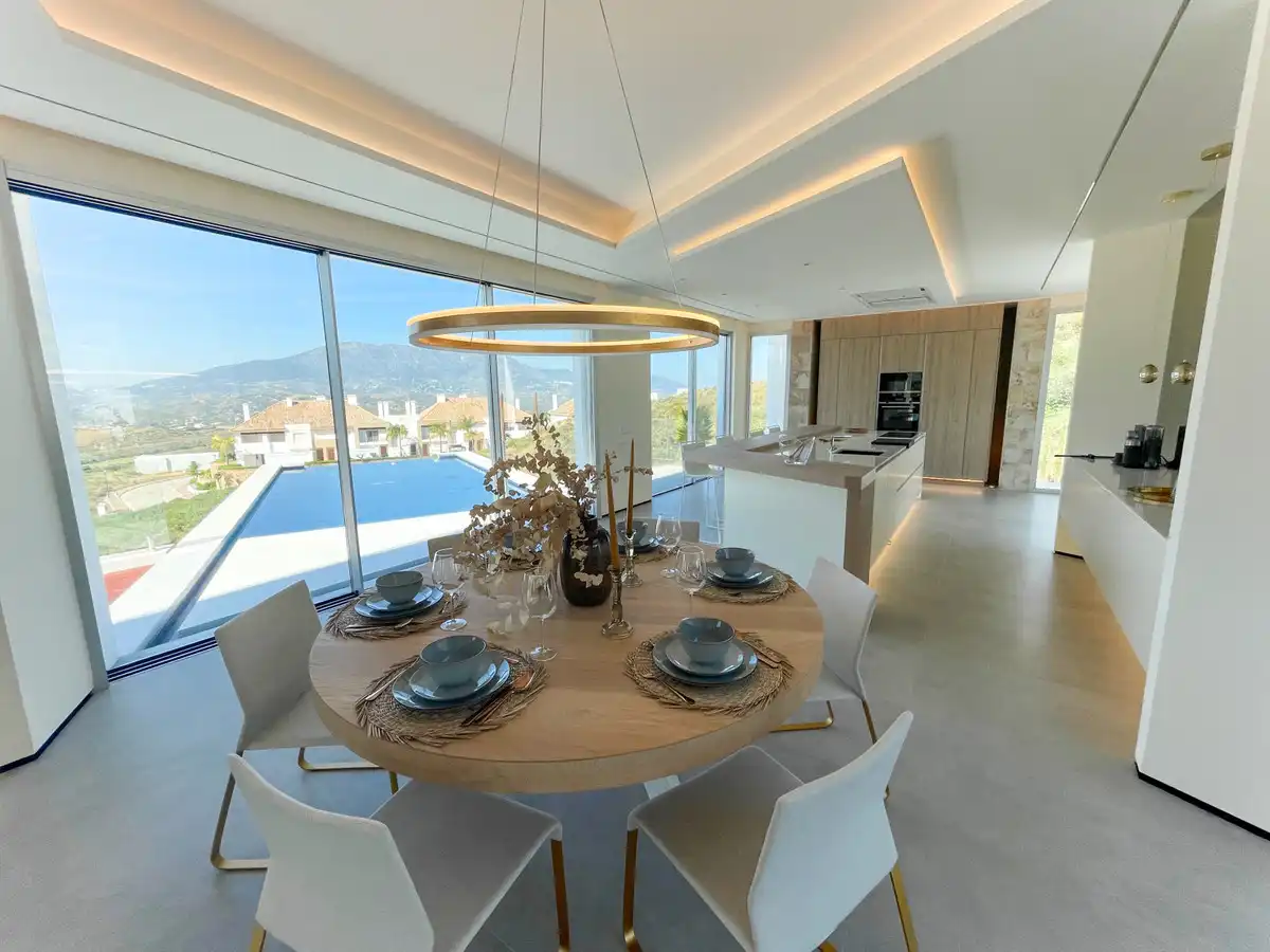 Dining room of Houses for sale in Mijas  with Air Conditioner, Private garden and Terrace