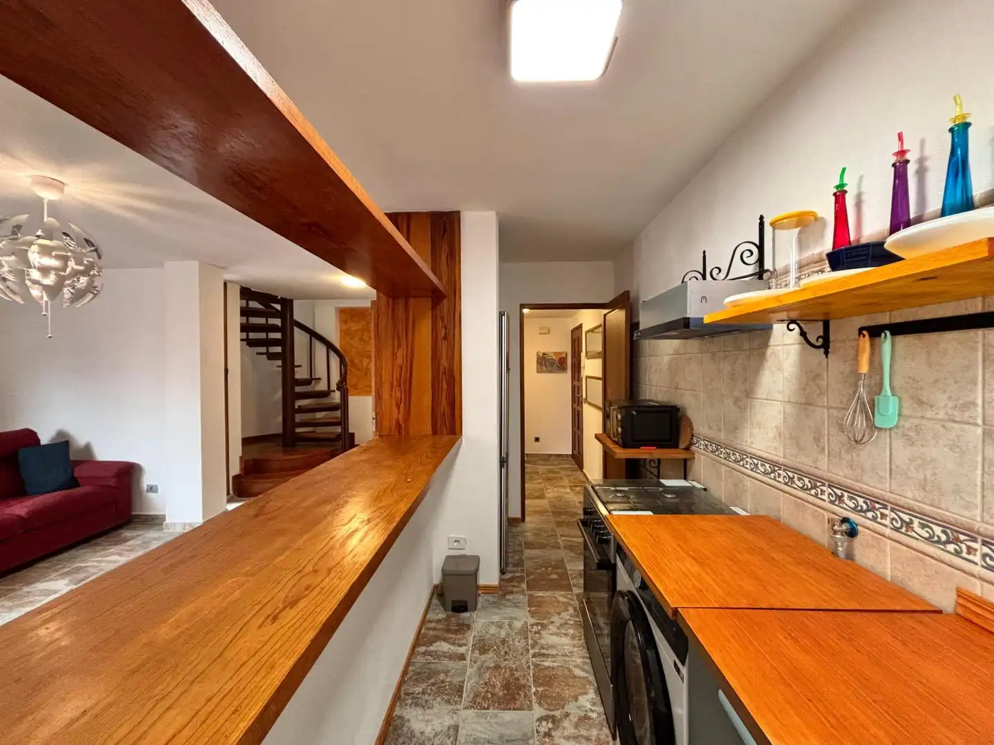 Cuina de Dúplex de lloguer en Santa Cruz de la Palma amb Moblat