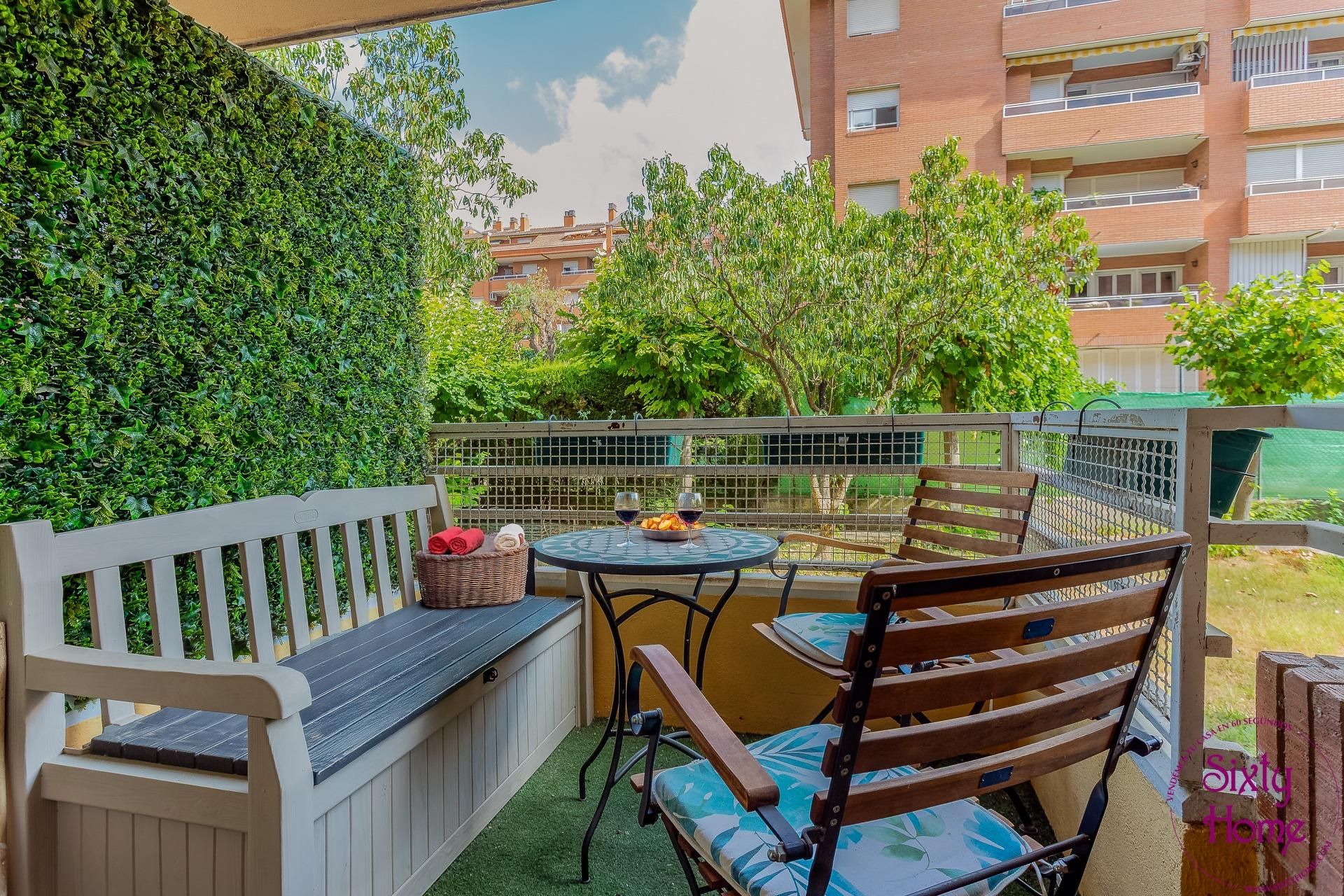 Garden of Flat for sale in  Huesca Capital  with Air Conditioner, Heating and Private garden