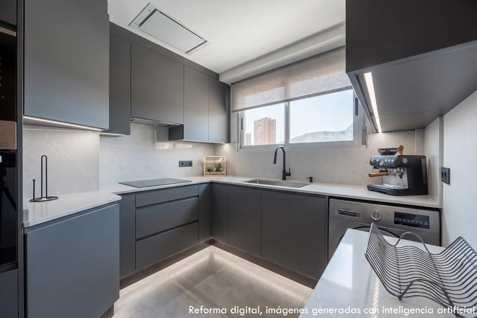 Cocina de Piso en venta en Benidorm con Piscina, Amueblado y Piscina comunitaria