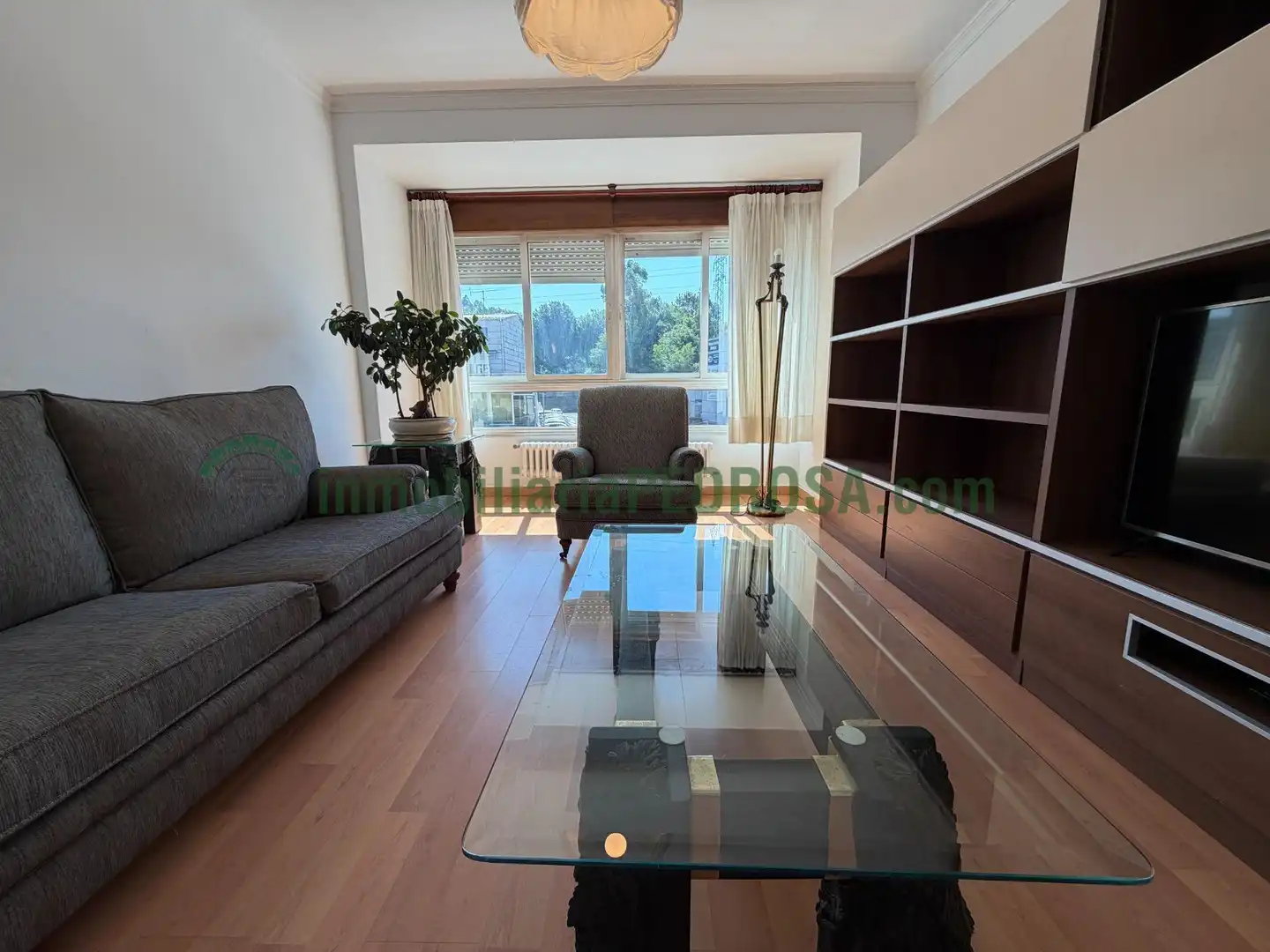 Sala de estar de Piso de alquiler en Pontevedra Capital  con Calefacción, Amueblado y Balcón