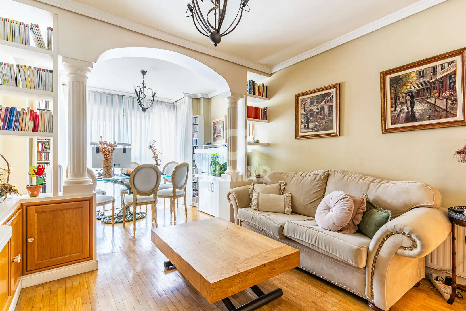 Living room of Flat for sale in Madrid  with Heating, Private garden and Storage room
