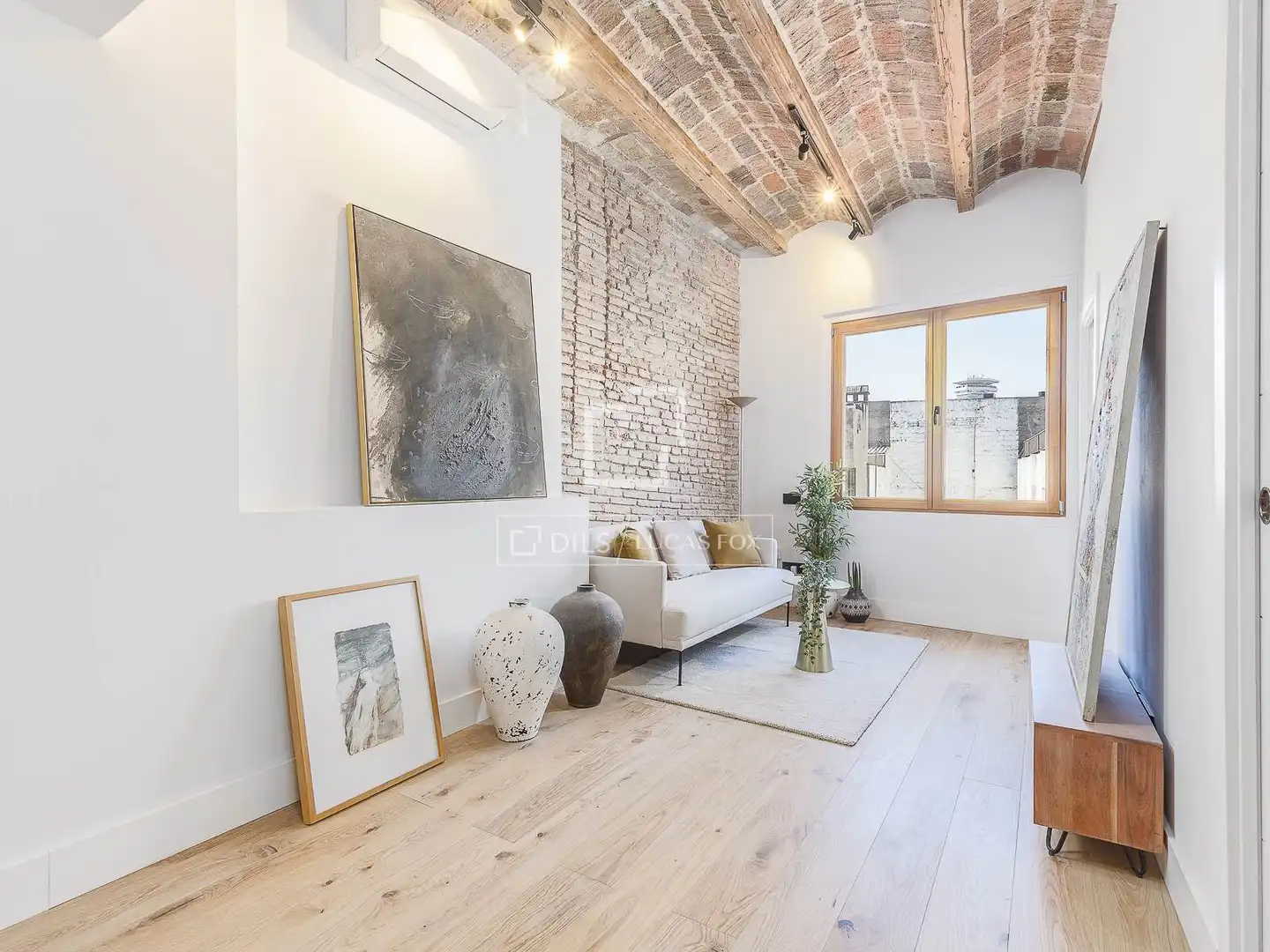 Living room of Flat for sale in Barcelona  with Air Conditioner and Balcony