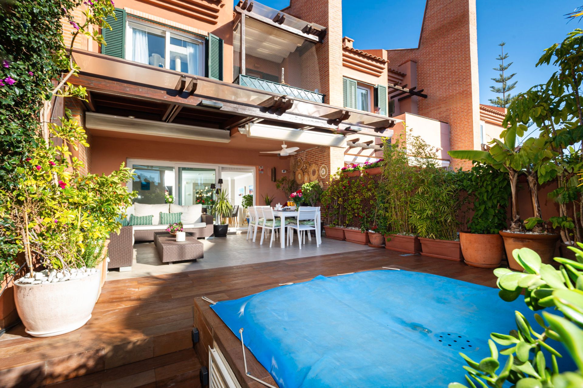 Terrace of Single-family semi-detached for sale in Marbella  with Air Conditioner, Private garden and Terrace